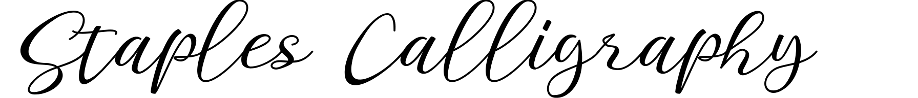 Staples Calligraphy