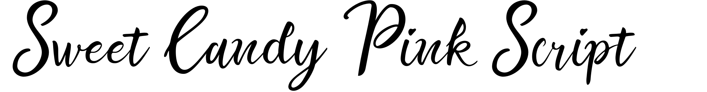 Sweet Candy Pink Script