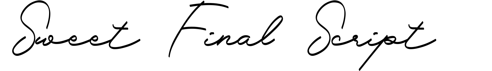 Sweet Final Script