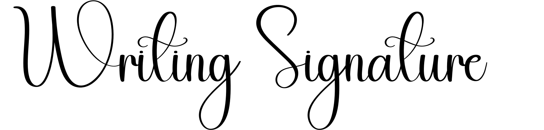 Writing Signature