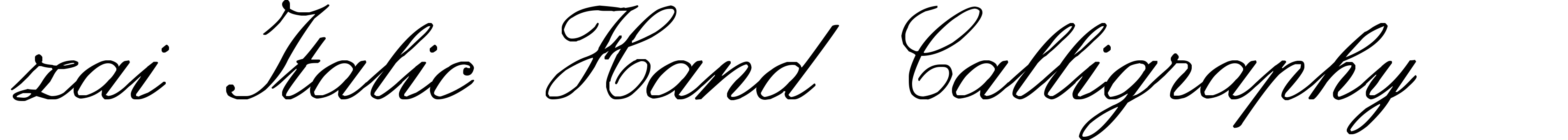 zai Italic Hand Calligraphy