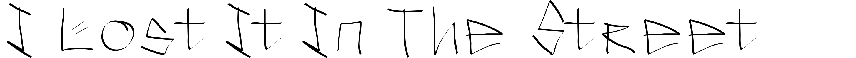 I Lost It In The Street