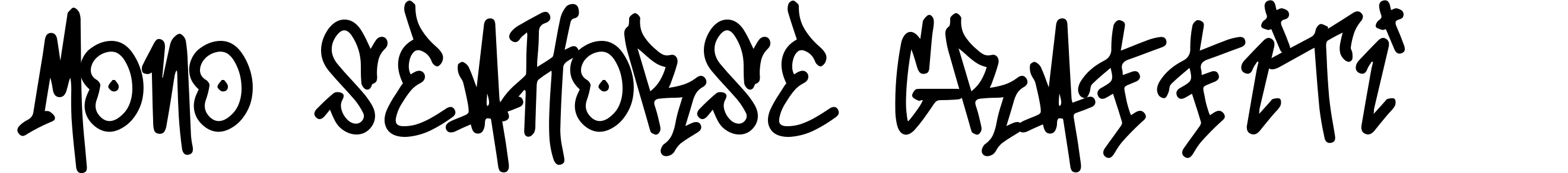 Mono Seahorse Graffiti