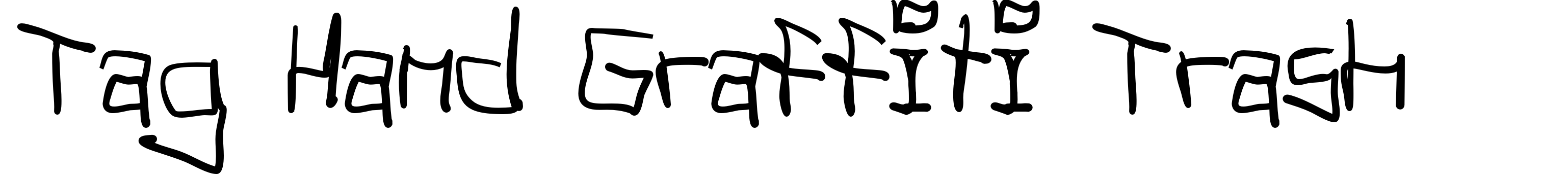Tag Hand Graffiti Trash