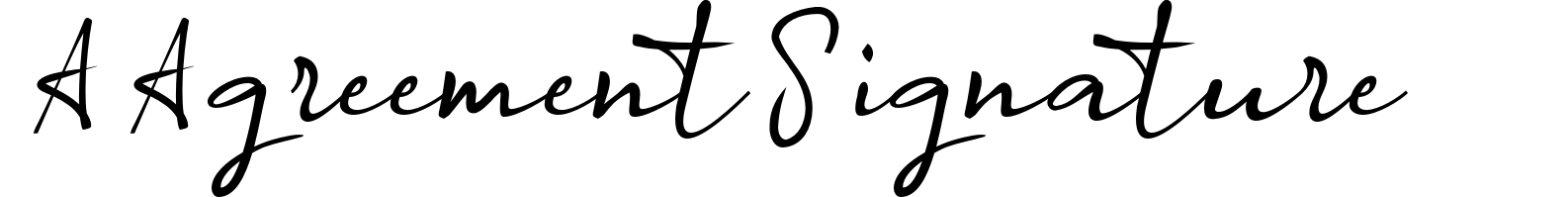 A Agreement Signature
