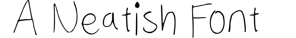 A Neatish Font