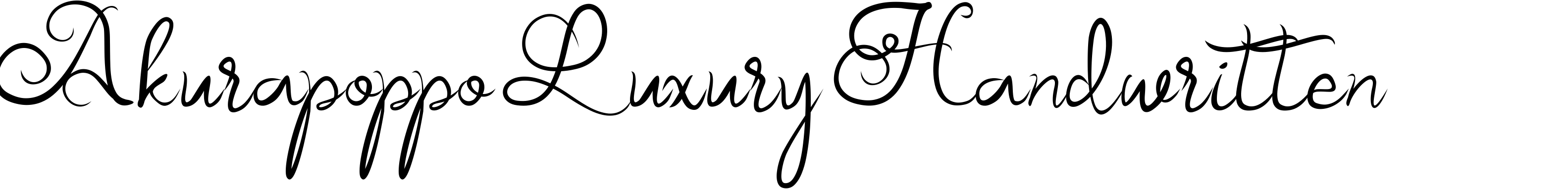 Akurapoppo Luxury Handwritten