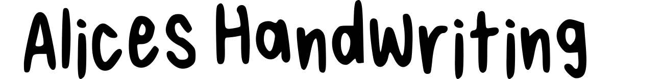 Alices Handwriting