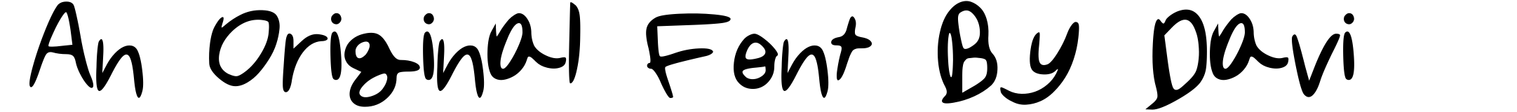 An Original Font By Davi