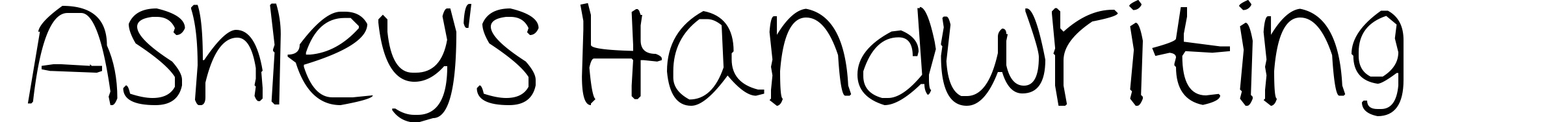 Ashley's Handwriting