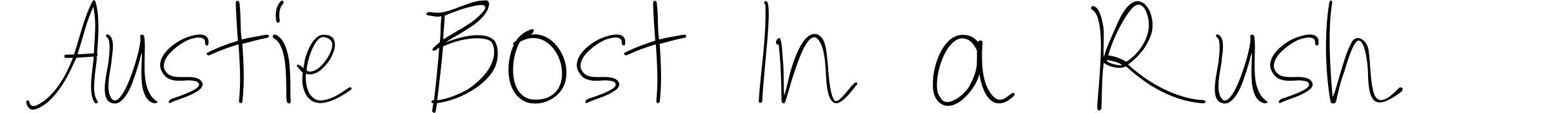 Austie Bost In a Rush