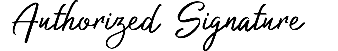 Authorized Signature