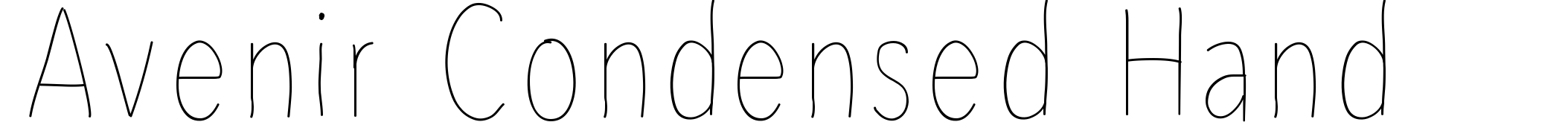 Avenir Condensed Hand