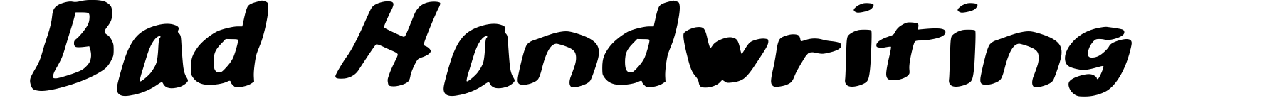 Bad Handwriting
