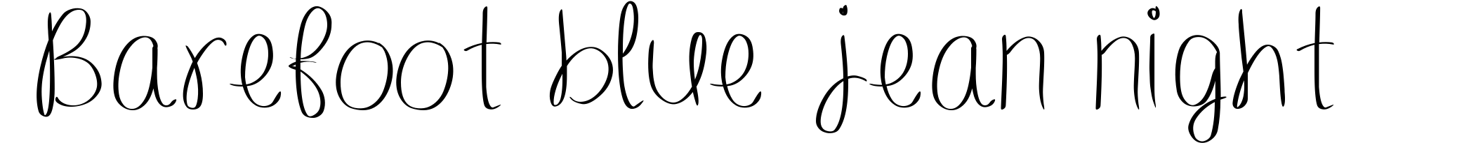 Barefoot blue jean night