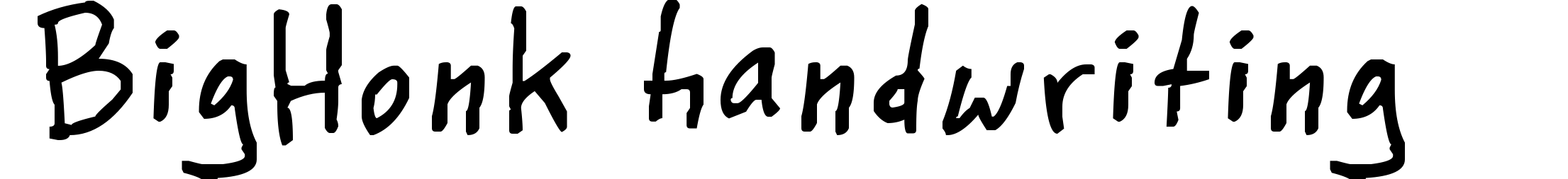BigHonk handwriting