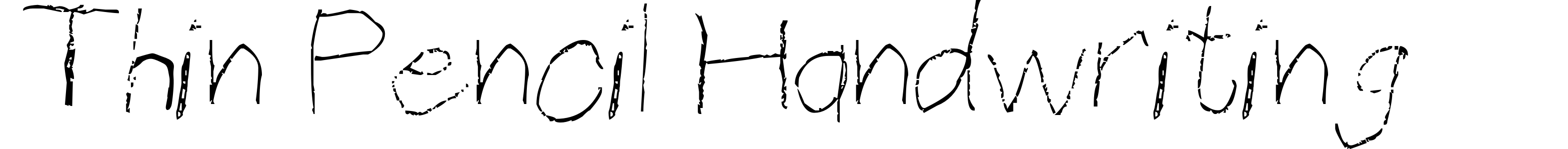 Thin Pencil Handwriting