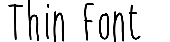 Thin Font