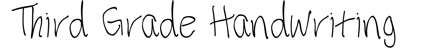 Third Grade Handwriting