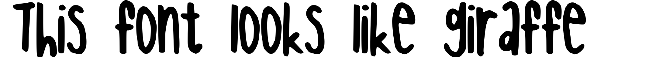 This font looks like giraffe