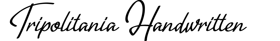 Tripolitania Handwritten