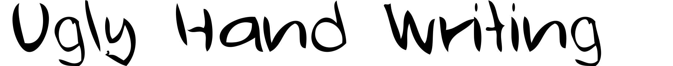 Ugly Hand Writing