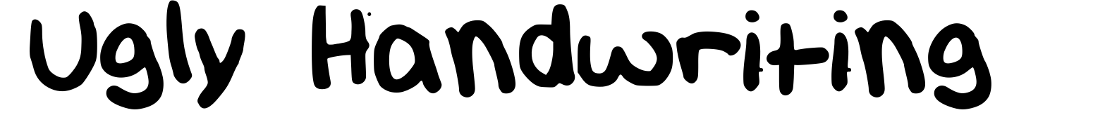 Ugly Handwriting