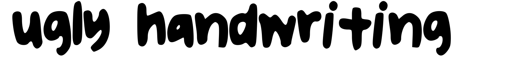 Ugly Handwriting
