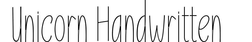 Unicorn Handwritten