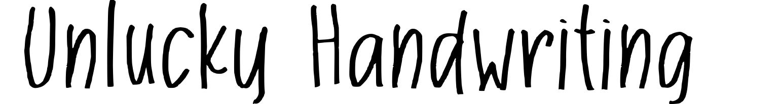 Unlucky Handwriting