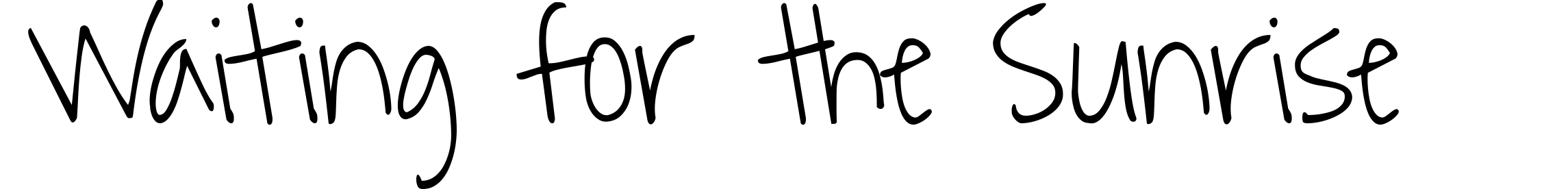 Waiting for the Sunrise