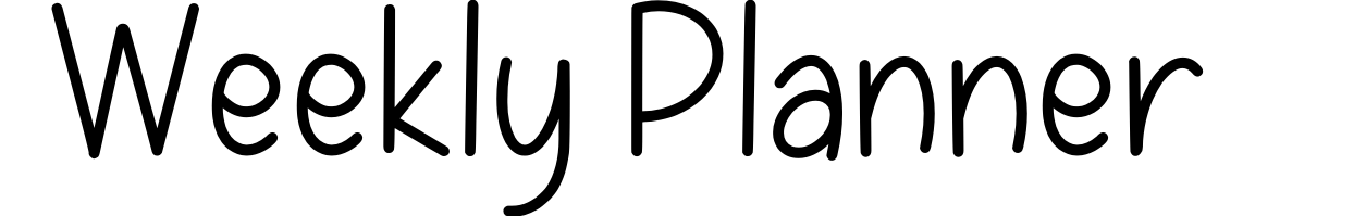 Weekly Planner