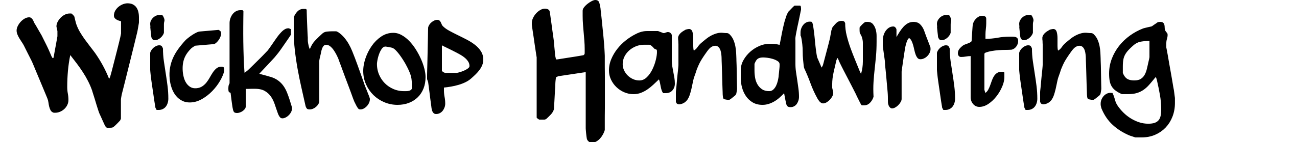 Wickhop Handwriting