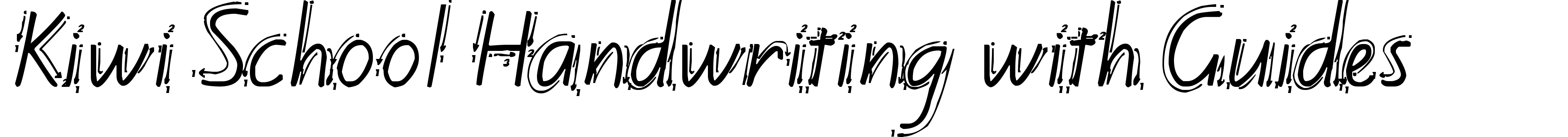 Kiwi School Handwriting with Guides