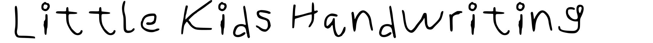 Little Kids Handwriting