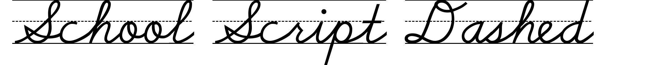 School Script Dashed