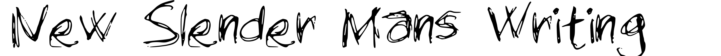 New Slender Mans Writing