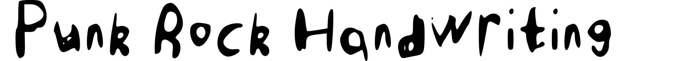 Punk Rock Handwriting