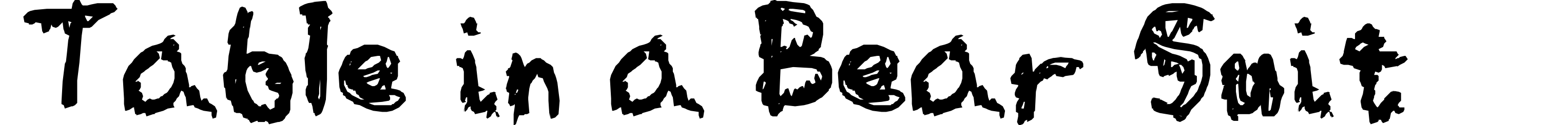 Table in a Bear Suit