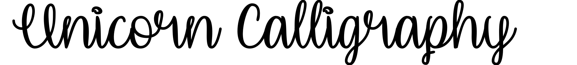 Unicorn Calligraphy