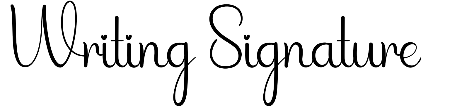 Writing Signature