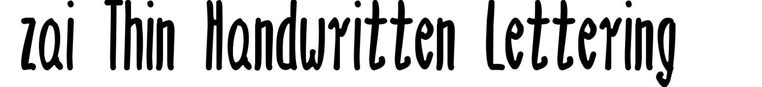zai Thin Handwritten Lettering