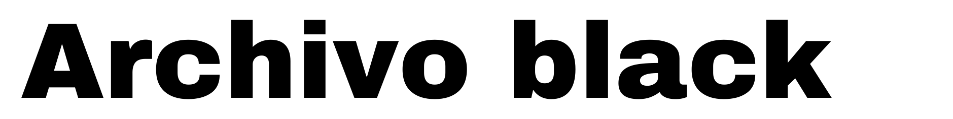 Archivo black