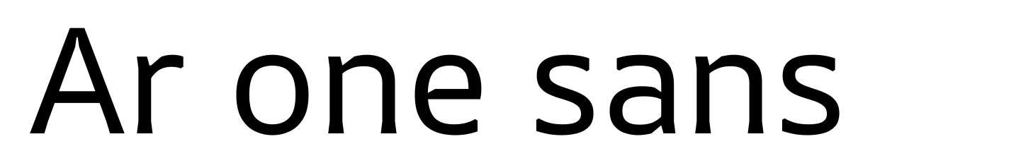 Ar one sans