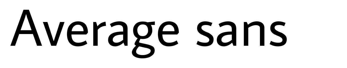 Average sans