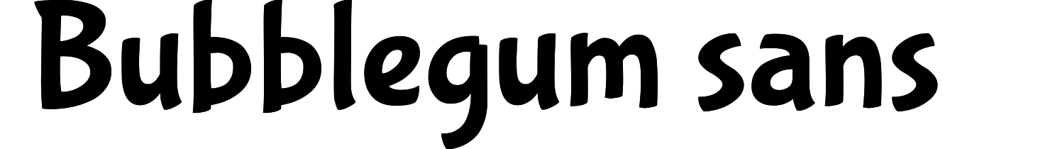 Bubblegum sans