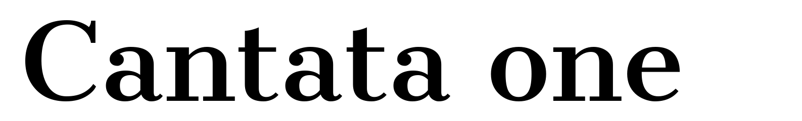 Cantata one