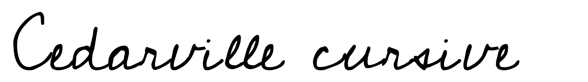 Cedarville cursive