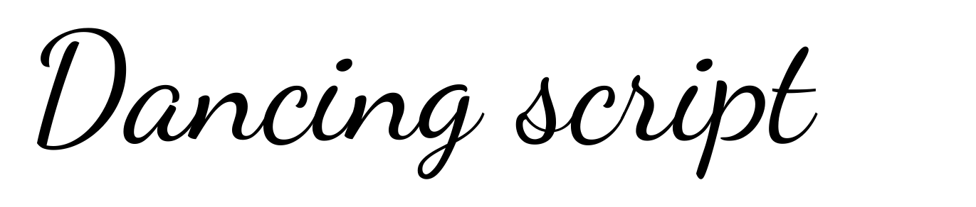 Dancing script