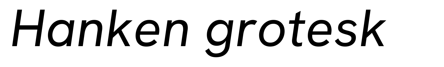 Hanken grotesk